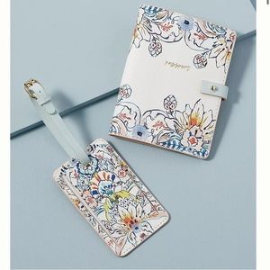 Anthropologie Eres Passport Holder and Luggage Tag Set NWT New in Box